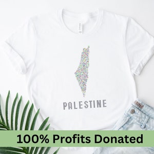 T-shirt gratis Palestina, T-shirt Pro Palestina, T-shirt Palestijnse kaart, T-shirt Palestina, schattig T-shirt Palestina, T-shirt Gaza-kaart, uniseks