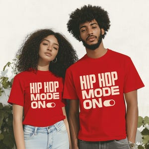 Hip Hop Mode On Tshirt, Hip Hop tshirt, Hip Hop dancing shirt, fun hiphop dance tshirt, hip hop gangsta shirt, hip hop dance crew tshirts