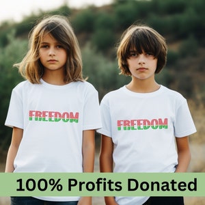 KIDS Freedom Watermelon Tee, Free Palestine Tshirt, Pro Palestine tee shirt, watermelon t-shirt, childrens watermelon Tshirt palestine