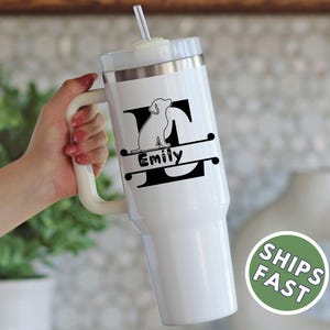 Personalized Name Tumbler For Dog Lover,Custom Dog Monogram Stanley Cup, Personalized Gift for Dog Mom Dog Dad, Custom Dog Gift, Puppy Name
