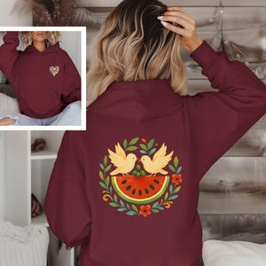 Palestine Hoodie, Palestinian Olive Tree, Love Heart Sweatshirt, Watermelon Symbol Freedom, Activist Equality Hoodie, Save Palestine Sweater