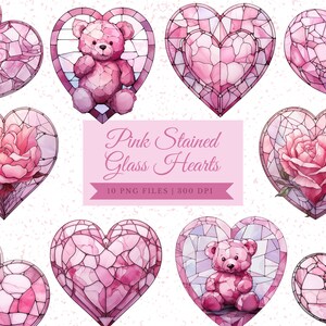 Valentinstag Glasmalerei PNG, Aquarell Dusty Rose Clipart, Pink Valentine PNG, Galentines Tag Clipart, Einladung Clipart, Marmor PNG