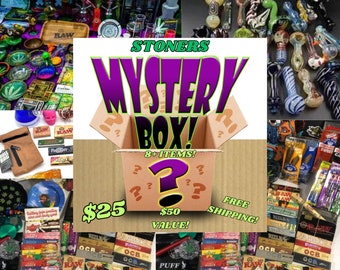 Smoker's Mystery box, smokers mystery gift. Free shipping! 50. value! Free rolling tray included!