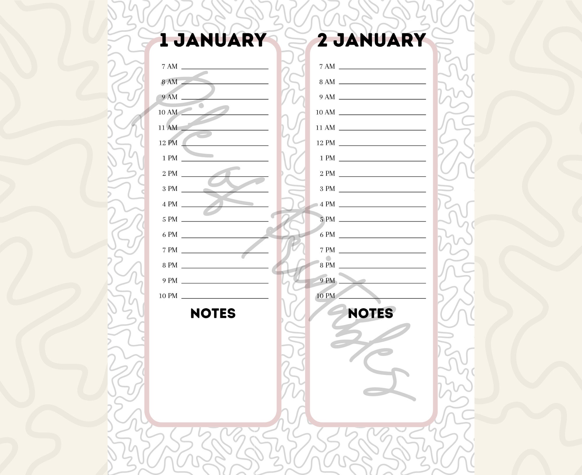 2024 Planner Printable Dated Daily Planner Monthly Planner Goal Tracker ...