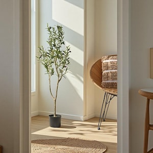 Artificial olive tree, realistic potted olive tree, suitable for living room, home, entrance, office decoration, etc.
