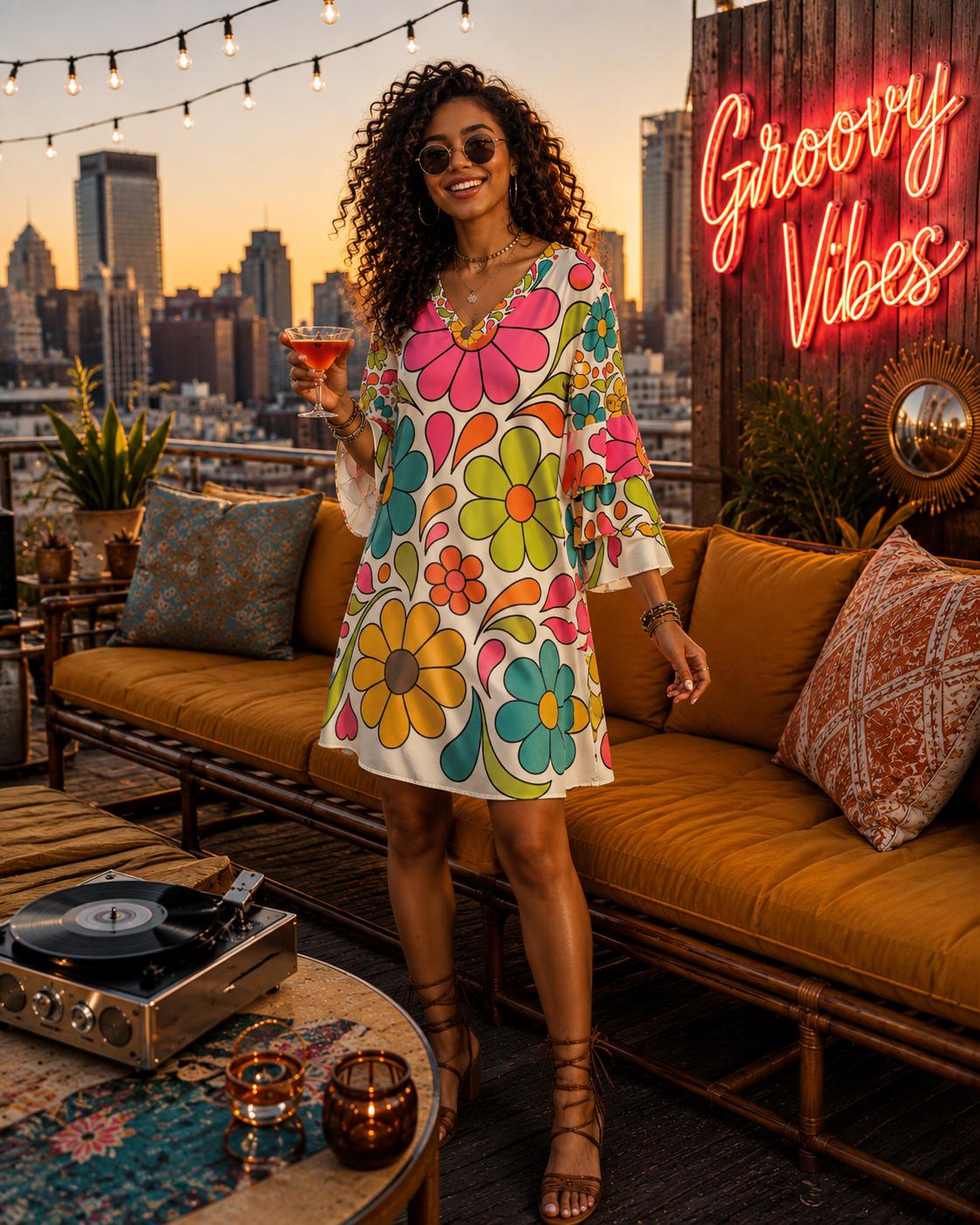 70s beach dress Outfit 1970s beach fashion