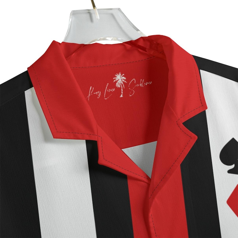 Poker Card Suit Bowling Shirt - Retro Casino Button Up - Etsy