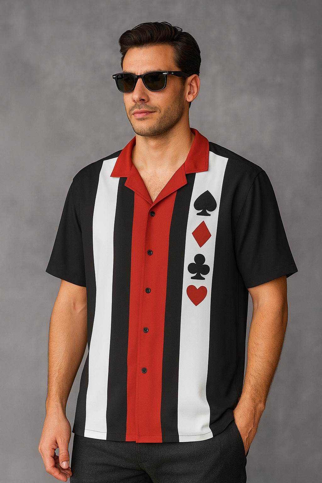 poker themed dress shirts Amazon.com: Dalicoter Men's Hawaiian Shirt Poker Drice Chips Print Short Sleeve Button Down Casual Shirts-C1-S : Clothing, Shoes & Jewelry