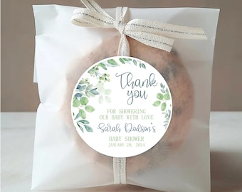 Sweet Little Thanks: Adorable Baby Shower Thank You Stickers for Your Bundle of Joy, Personalized Favor Labels, Floral Baby Shower Labels