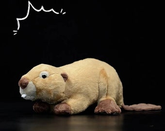 Cute simulated beaver doll, beaver doll, simulated animal, "Castor fiber".