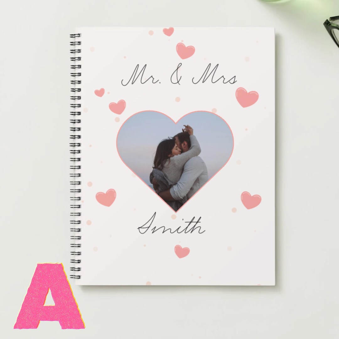 Custom Couple Notebook With Photo, Personalized Wedding Journal ...