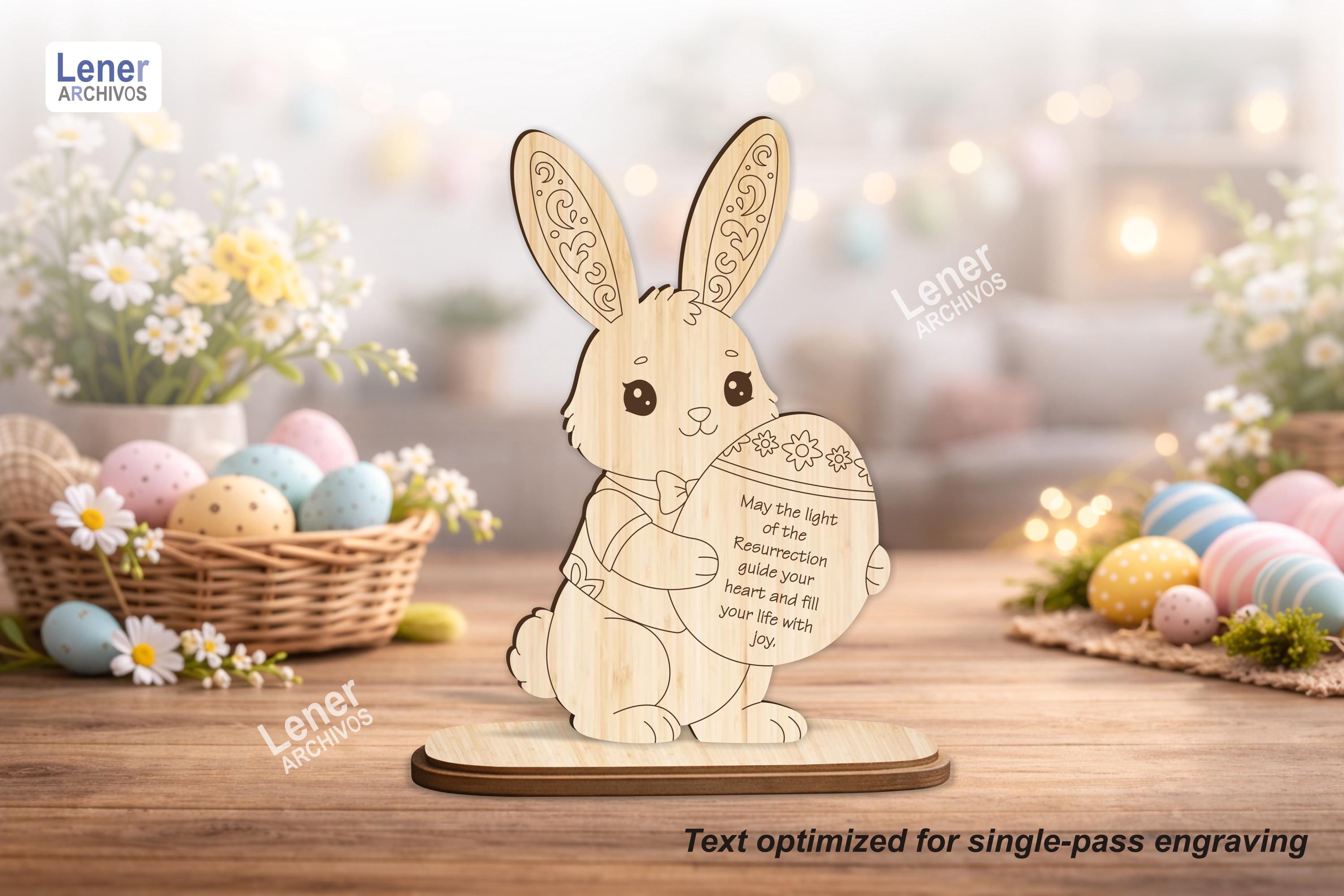 Easter Bunny Laser Cut File Bundle / Standing Bunny SVG for Glowforge ...