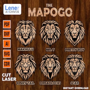 Wielokątny lew, SVG, EPS, pliki edytowalne, portret lwa, obrazy lwa, geometryczne lwy, lwy Mapogo, cięcie laserowe, glowforge