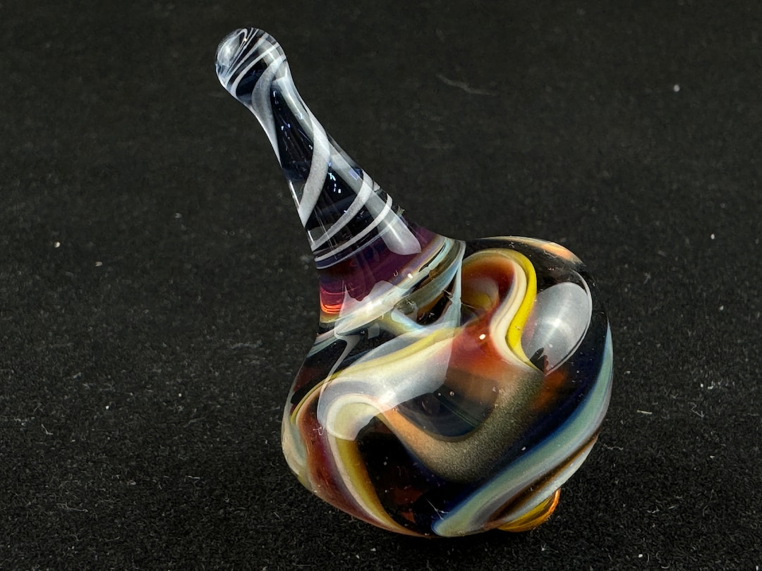 Handmade Glass Spinning Top. Each One is Unique. Glass Art, One of a
