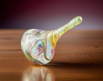 Sparkle Swirl Glass Spinning Top. Each one is unique and one of a kind Collectible tops, great gifts, for play or display!