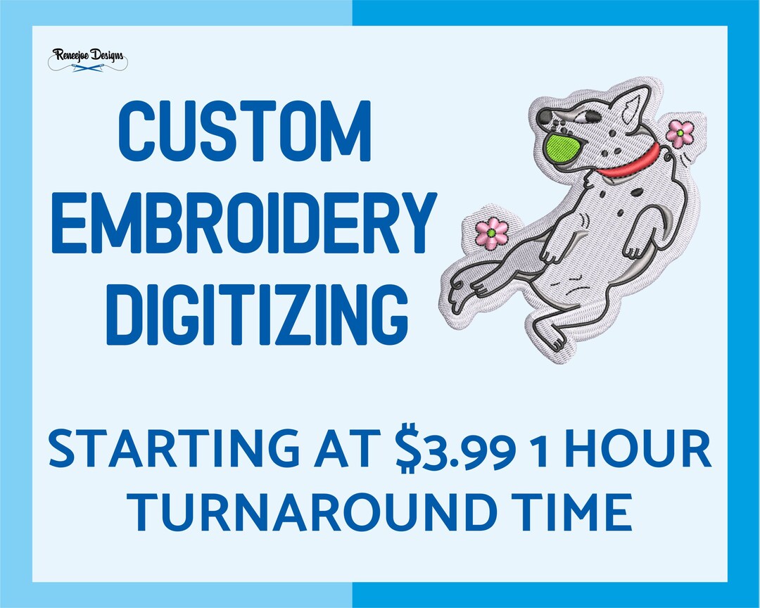 Custom Machine Embroidery Digitizing, Embroidered Design Image Logos