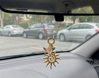 Crea tus propios adornos para coche, cadena grabable para espejo retrovisor, adorno para coche, decoración colgante, idea de regalo única para coche, joyería para coche, estilo bohemio, kawaii.
