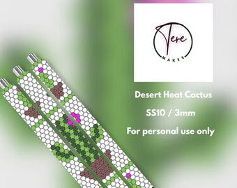Desert Heat Cactus SS10 or 3mm rhinestone template follow along. for personal use only.