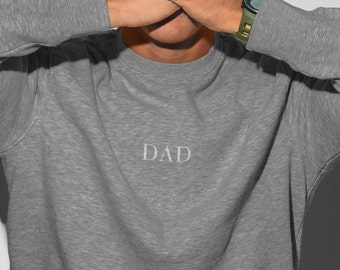 Minimalist Dad Embroidered Gildan Sweatshirt | New Dad Gift
