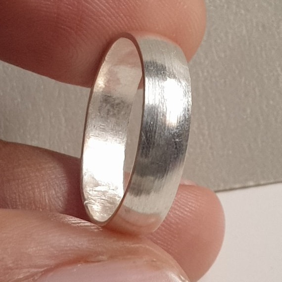 Handmade 999 Pure Silver Band Ring: 4mm Stacking Band