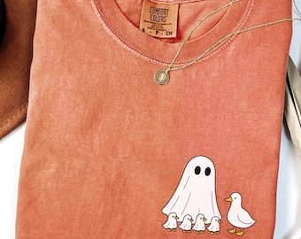 Comfort Colors Halloween Duck Ghost Family Shirt