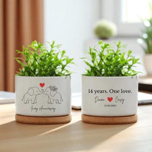 Ivory anniversary gifts, 14th anniversary,  14th wedding anniversary gift, 14th anniversary gift for wife, Ceramic pot