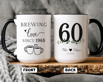 Personalized 60th Anniversary Mug, Ruby Anniversary Gift
