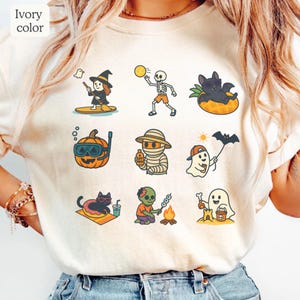 Summerween Ghost Pumpkin Shirt, Halloween Ghost Shirts, Spooky Summer, Halloween Crewneck, Comfort Colors Halloween Tshirt, Spooky Season