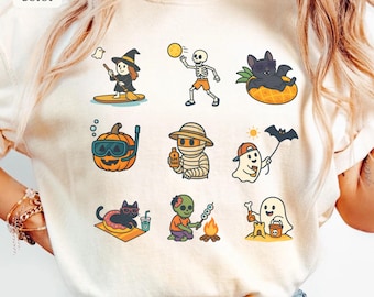Summerween Ghost Pumpkin Shirt: Comfort Colors Halloween Tee