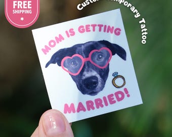 Custom tattoos, Bachelorette tattoos, Bachelorette Party Favor , bridesmaids proposal, Groom Face,Party decorations,Gift bridesmaid, Dog Cat