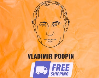 Sacchetti per escrementi di cane Vladimir Poopin: divertente umorismo politico, biodegradabili, leggermente profumati