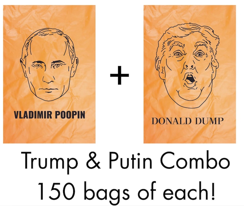 Funny Donald Dump Dog Poop Bags: Biodegradable, Lightly Scented, 150 ...