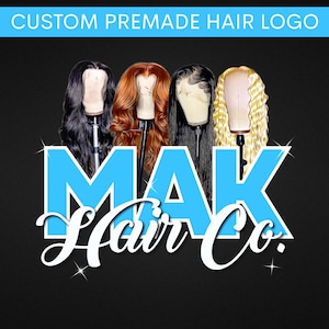 Editable Hair Logo Template, Logo Template, Hair Logo, DIY Beauty Logo, Hair Logo, Braid Logo, Premade Logo Design Custom, Instant Download