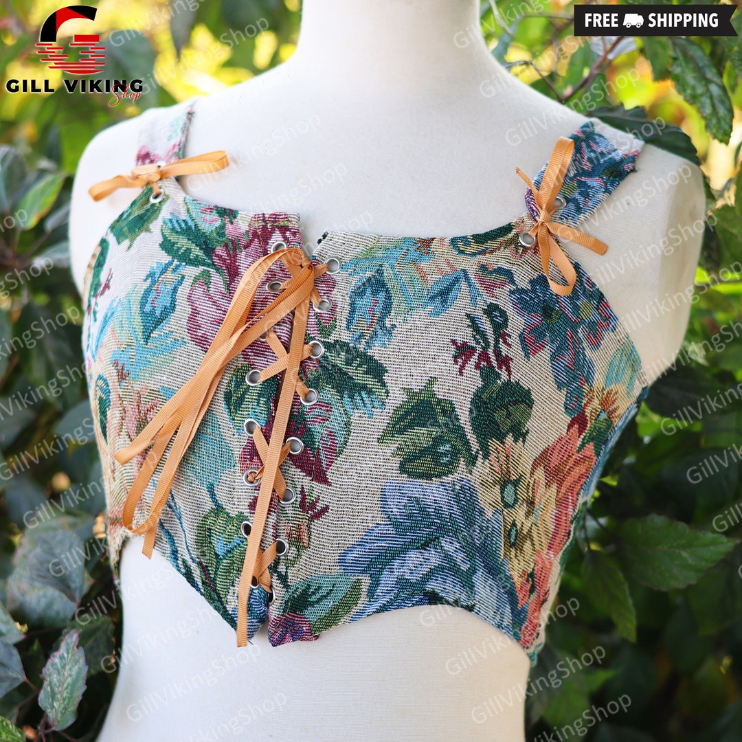 Renaissance Bustier Corset Top, Medieval Overbust Lace up Corset, Fairy ...