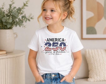 USA 250th Anniversary Kids Shirt, Independence Day Kids Tee, 4th of July Kids Shirt, Independence Day Shirt, 250 Years America Top