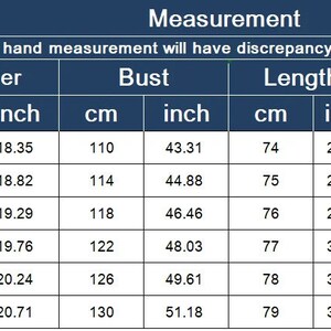 May include: Size chart for a shirt with measurements in inches and centimeters. The chart shows the size, shoulder, bust, length, and sleeve measurements for sizes S, M, L, XL, 2XL, and 3XL.