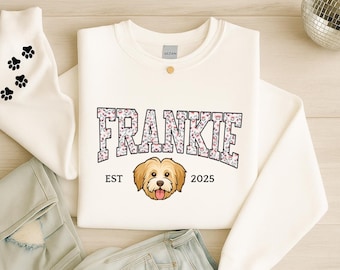 Personalized Pet Portrait Sweatshirt, Custom Dog or Cat Face Sweater, Cute Cat Mom Sweatshirt, Custom Dog Photo Sweater, Gift for Pet Lovers