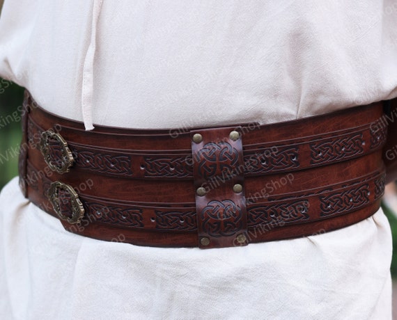 3198 5 Pcs Renaissance Accessoriess Ren Faire Viking Belt Medieval Waist Amazon.com: Renaissance Accessories Viking Set—4pcs Faux  main image 4