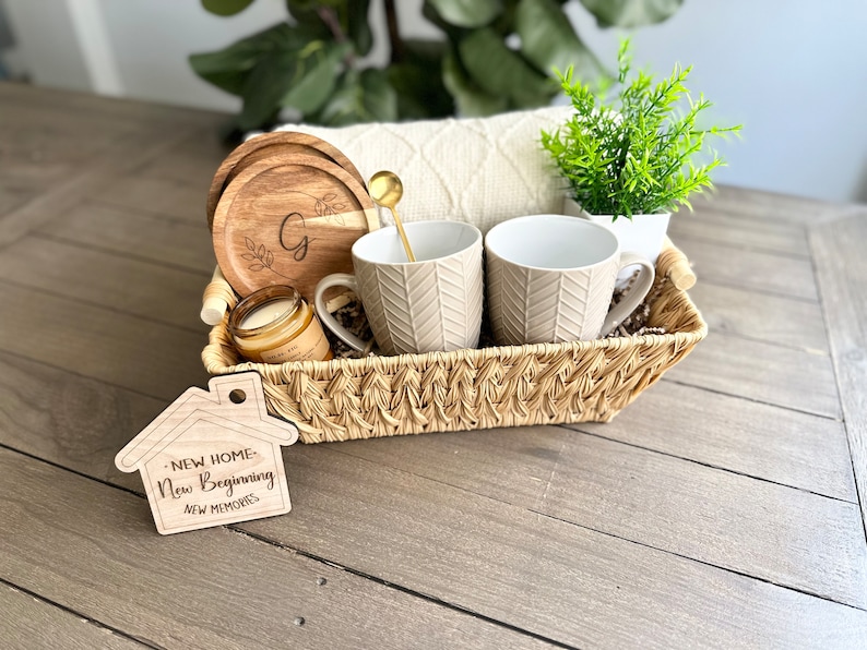Housewarming gift basket new home gift for couple unique gift realtor closing gift for buyers personalized gift basket custom wedding gift