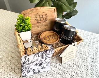 new house gift basket for new homeowner personalized housewarming gift basket with family name gift welcome home gift basket realtor gift