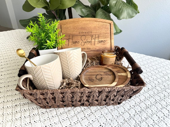 Housewarming gift basket new home gift for couple unique gift realtor closing gift for buyers personalized gift basket custom wedding gift