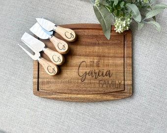 cutting board coaster set gift for wedding gift for couple engagement gift personalized cutting board custom coaster set housewarming gift