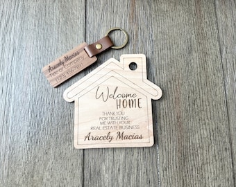 realtor closing gift tag personalized realtor key chain realtor marketing kit welcome home gift tag realtor gift basket tag new home gift