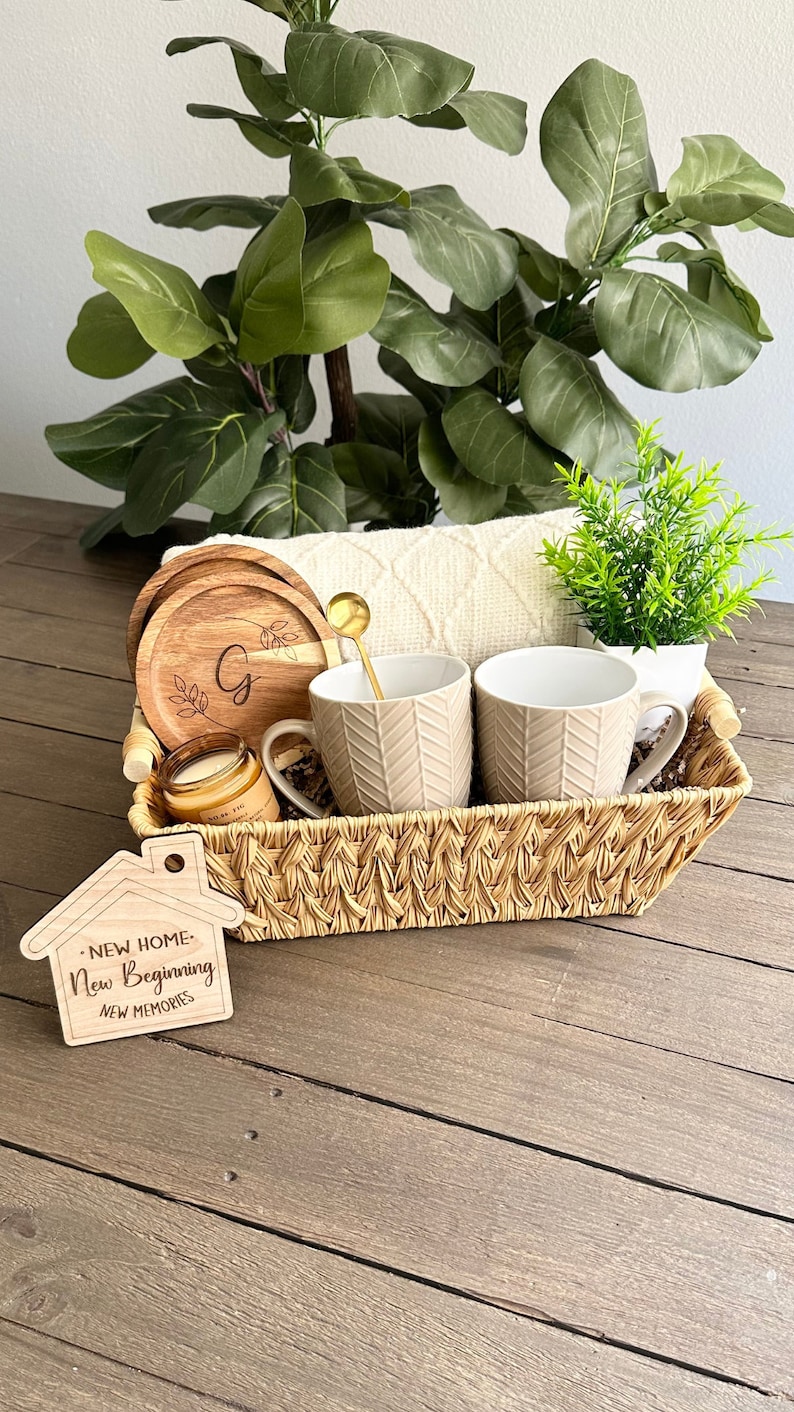 Housewarming gift basket new home gift for couple unique gift realtor closing gift for buyers personalized gift basket custom wedding gift