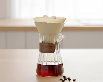 Elegante juego de café vertido: V01 Gotero de café con jarra de vidrio