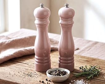 Juego de 2 molinillos de sal y pimienta con elegante diseño degradado, regalo para inauguración de casa.