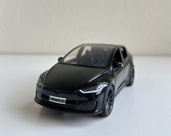 Coche de aleación modelo X a escala 1:24 - Aleación fundida a presión para coleccionistas / Regalos para amantes de los coches / Colección con sonido y luz