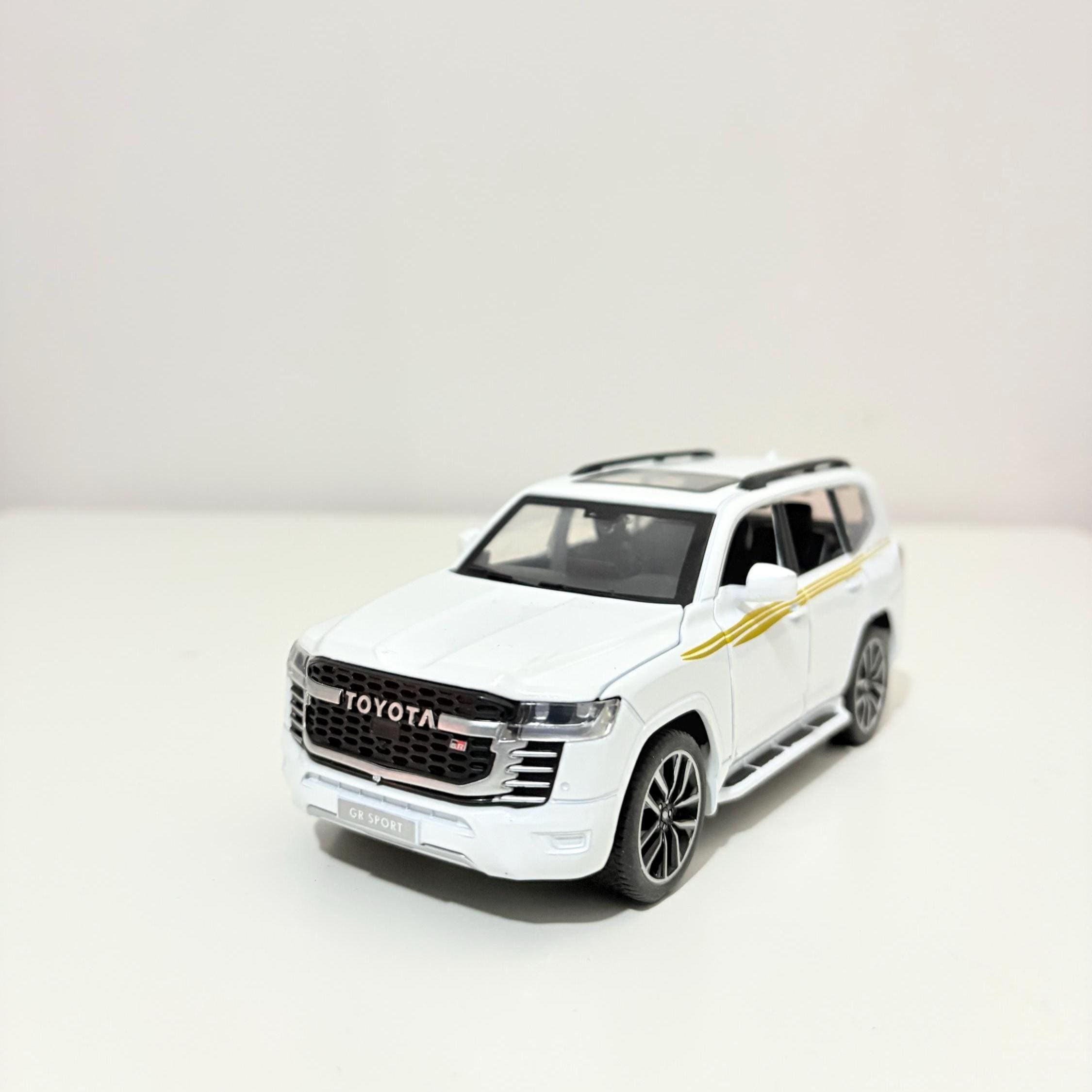 BGHSCA Compatibile con 1:32 Collezionismo Landcruiser LC300 Diecast Modello Auto, Lega di Zinco Pull Back Giocattolo Auto Veicolo con Luci e Suoni per