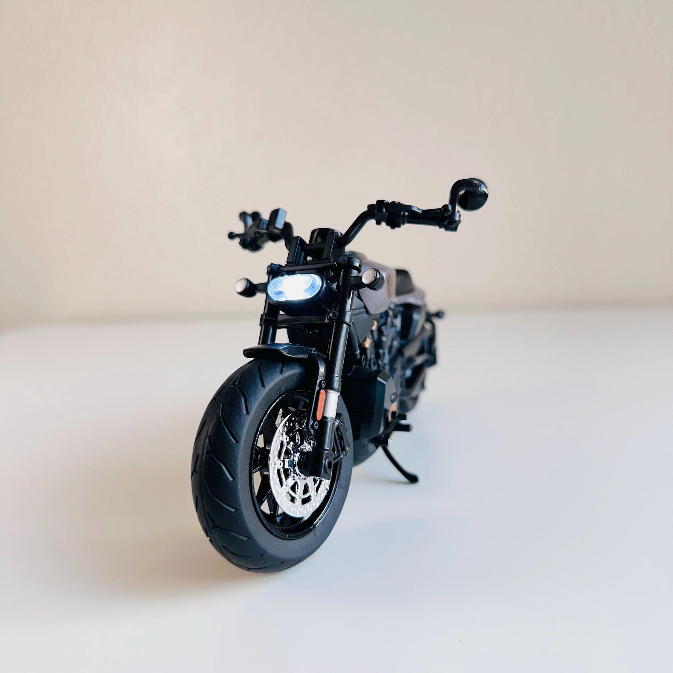 Harley SPORTSTER S-Modèle de moto en alliage métallique moulé sous pression pour enfants, haute simulation, son et lumière, collection de jouets, cadeaux pour enfants, 1:12  26