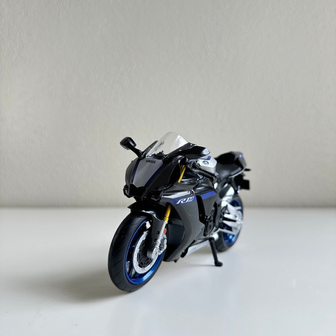 Risopen 1:12 Modello di moto compatibile per Yamaha YZF-R1 1000R lega Diecast moto modello giocattolo mini moto regalo (nero Risopen 1:12 Modello di moto compatibile per Yamaha YZF-R1 1000R lega Diecast moto modello giocattolo mini moto regalo (nero